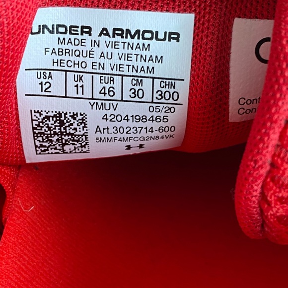 Under Armour HOVR Sonic 3 Team ‘Maryland Terrapins’ Men Sneakers- SZ 12 - Picture 8 of 9